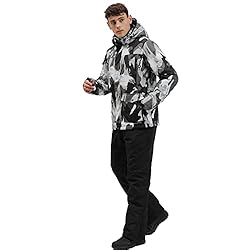 YEEFINE Men's Ski Suit Waterproof Snow Suits Two