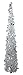 Pop Up Lighted Tinsel Tree - Silver with Lights, Christmas Pull Up Tree 5 Feet High - Battery Operated with Timer