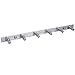 HOMEIDEAS Coat Hook Rack Wall Mounted 16-Inch SUS304 Stainless Steel Brushed Nickel Towel and Key Hook Rail 6 Hooks