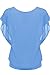 Zeagoo Women's Loose Casual Short Sleeve Chiffon Top T-shirt Blouse, Skyblue, X-Large