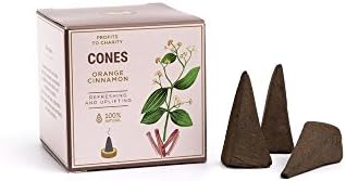 Orange Cinnamon Incense Cones MaMa Organic Herbs 1 Packet