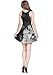 CowCow Black & White Iridescent Sleeveless Skater Dress, Black - M