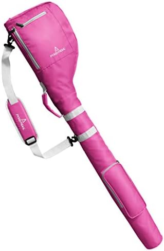 PYKES PEAK Pikesspeak Ultra Lightweight 15.4 oz (440 g), Holds Up to 8 Sticks, For Practice, Golf Club Case, 3 Pockets with Zipper, Waterproof, Golf Bag, Large Capacity, Foldable, Fashionable, Unbeatable, Men’s and Women’s PP-GOLF Series 2019/20 Version