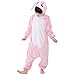 WAFUNNE Kids Rabbit Costume Cosplay Halloween Easter Animal Onesie for Boys Girls Child Pink Bunny XL