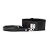 PU Leather Soft Neck Choker Collar With Chain Detachable Leash For Men Women,Four Different Colors to Choose From (Black)