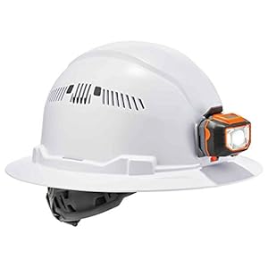 Ergodyne-60156-Vented-Hard-Hat-with-Light-Full-Brim-Style-Ratchet-Suspension-Class-C-Skullerz-8973LED-White