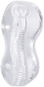 Adult Male Toy Men Pocket Stroker For Relaxation, 3D Soft Yet Ribbed Inside, 5" Portable Handheld Clear Sleeve Easy Clean