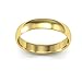 14K Yellow Gold men's and women's plain wedding bands 4mm comfort-fit light
