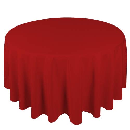 Sterling Mill Polyester Round Tablecloth – Christmas Elegant Table Cover for Weddings, Dinner, Parties, Birthday, Banquets and Events