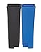 Rubbermaid Commercial Products-1883629 Slim Jim Front Step-On Trash Dual Rigid Liner Set, Plastic, 24 Gallon, Black/Blue