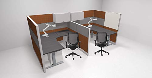 Trendway Professional Work Station Set up for Two with Accessories - Thumbnail 4