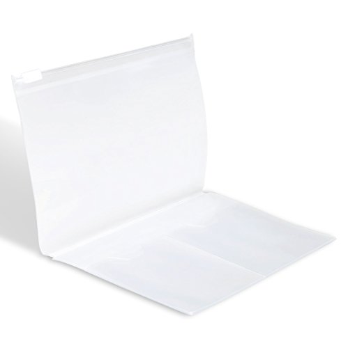 Zipper Pocket Refill For Pocket Travelerâ€™s Notebook â€“ 5"x3.65" Zipper Pouch PVC Clear Insert For Sovereign-Gear Small Leather Journal Refillable Travelers Notebook â€“ 4 Plastic Card Slots+Zipper