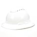 3M Full Brim Hard Hat H-801V, White 4-Point Ratchet Suspension, Vented