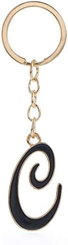 lotuwio Letters Key Chain For Men Gold Metal Keychain Women Car Key Ring Letter Name Key Holder Party Gift Jewelry C