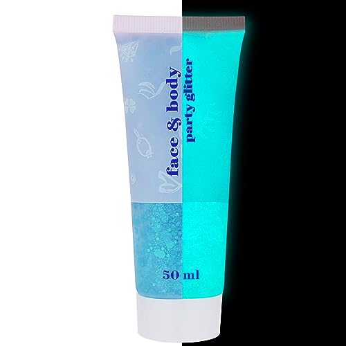 MEICOLY Neon Blue Body Glitter Gel UV
