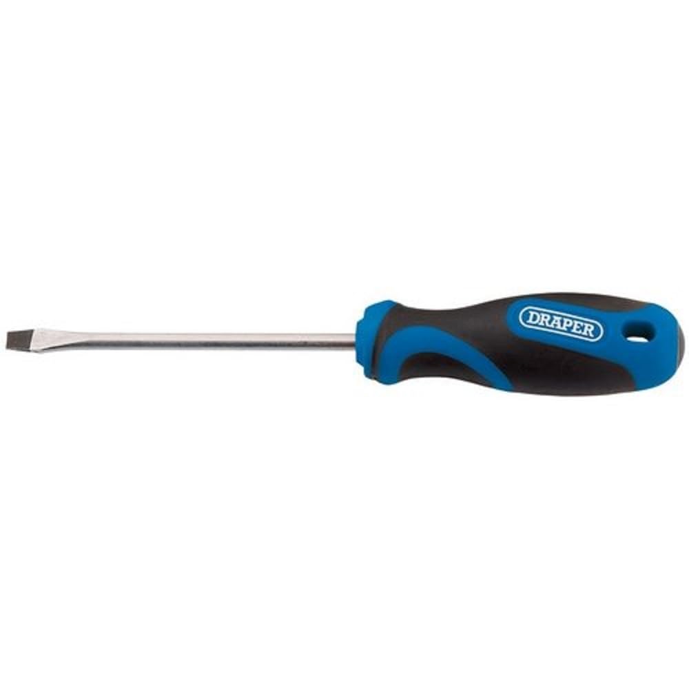 Draper 48927 Plain Slot Screwdriver with Soft Grip Handle, 9.5mm x 250mm