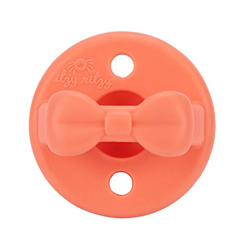 Itzy Ritzy Sweetie Soother Pacifier Set of 2 Silicone Newborn Pacifiers with Collapsible