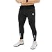 EK Mens Vertex Gym Jogger Pants,Slim fit Running Workout Sweatpants with Zipper Pockets (Black, L)