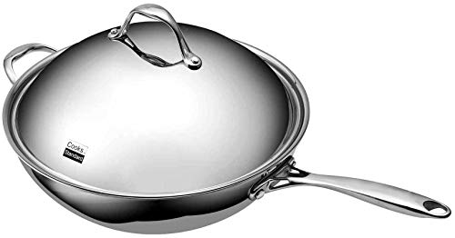 image for Cooks Standard NC-00233 Stainless Steel Stir Fry Pan with Dome Lid 13-