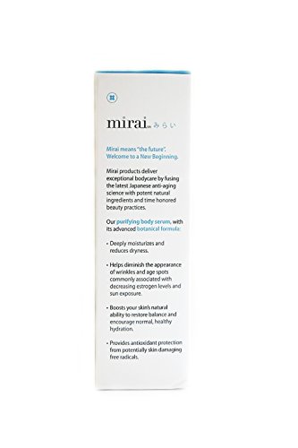 Anti-Aging Body Serum | Skin Moisturizer with Hyaluronic Acid, Jojoba Oil & Persimmon | Purifying & Deodorizing Body Serum by Mirai Clinical | 5oz