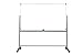 OfficeGenius Large Mobile 68x38 Magnetic White Board on Wheels with Stand, Double Sided Portable Dry Erase Whiteboard w/ Quick Flip Reversible Easel - Stronger Core