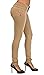 Premium Stretch Cotton Butt lifting, Levanta Cola, Skinny Leg Premium French Terry Fashion Moleton in Beige Size S