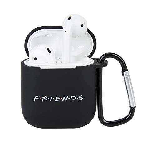 Qweryboo Friends Airpods Case with Carabiner, Protective Cover Chargeable Headphone Case Charging Case AirPods Accessories(F.R.I.E.N.D.S)