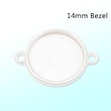 50pcs Silver Plated Trays Blanks Fit 14mm Cabochon for Bracelet