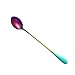 NewKelly Colorful Long Handle Spoon Flatware Coffee Drinking Tools Kitchen Gadget (Multicolor)