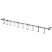 Homfa Kitchen Rail Rack Wall Mounted Utensil Hanging Rack Stainless Steel Hanger Hooks for Kitchen Tools, Pot, Towel (10 Sliding Hooks)
