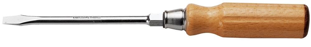FACOM Athh.8X150 Series Athh Wood Handle Screwdriver for Slotted Head Screws, Hexagonal Forged Blade, 270 mm Length