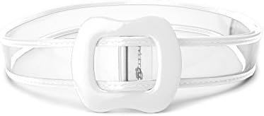 Womens Adjustable Leather Belts Fashion Skinny Minimalism Waist Strap 4 Colors (Adjustable, Off-white)