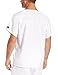 ScrubZone Unisex V-Neck Scrub Top, White, Medium