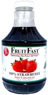 Strawberry Juice Concentrate "Cold Filled" ONE QUART 32 Day Supply - Price Includes Shipping