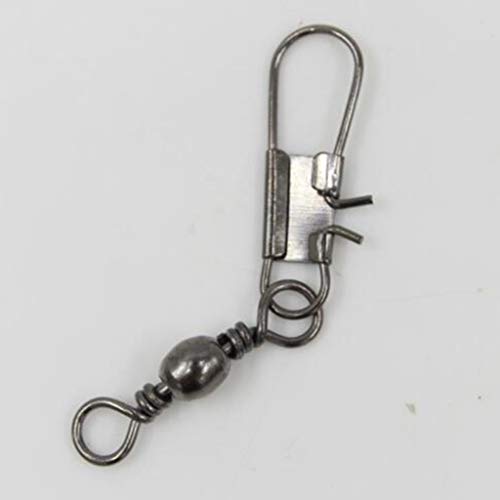 HomeDecTime 100 Wirbel Karabinerwirbel Angeln Connector Angelwirbel Tönnchenwirbel Eisen – Bild 8