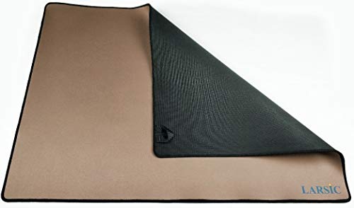 Larsic Stove Cover - Thick Natural Rubber Sheet Protects Electric Stove Top. Anti-Slip Coating, Waterproof, Heat Resistant, Foldable. Prevents Scratching, Expands Usable Space (28.5X20.5, Beige Dark)