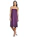 DII Spa Towel for Women, Adjustable Shower Wrap with Self-Fastening Closure, Small/Medium, 55.5x32.5, Eggplant