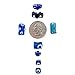 180 Pieces Blue Evil Eye Glass Beads for Jewelry Making - DIY Starter Kit for Adults - Free Leather Necklace and Bracelet for Inspiration - Wholesale Craft Supplies
