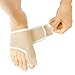 Vive Bunion Brace (Pair) - Big Toe Corrector Straightener with Splint - Hallux Valgus Pad, Joint Pain Relief, Alignment Treatment - Orthopedic Sleeve Foot Wrap Support for Men and Women (Beige)