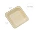 Woodu Wooden Disposable Craft Plates-100 Natural, Bamboo, Square Plates, Heavy Duty, Compostable &Biodegradable, Eco Friendly Party Plates (5.5