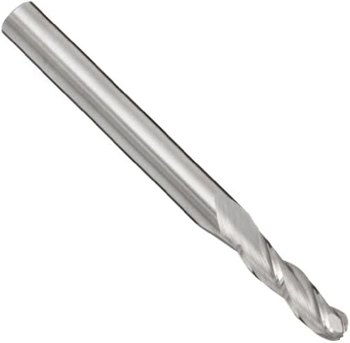 Melin Tool CC-M-M-B Cobalt Steel Ball Nose End Mill, Metric, Weldon Shank, Uncoated (Bright) Finish, 30 Deg Helix, 4 Flutes, 79mm Overall Length, 11mm Cutting Diameter, 12mm Shank Diameter