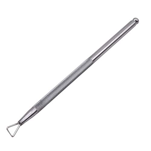 Dolland Nail Art UV Gel Remover Triangle Cuticle Pusher Stainless Steel Peeler Scraper Rod Manicure Tool