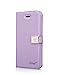 iPhone 5s case,iPhone SE case,iPhone 5 case,by Ailun,Wallet case,PU leather case,credit card holder,Flip Cover Skin[Purple] with screen protect and styli pen