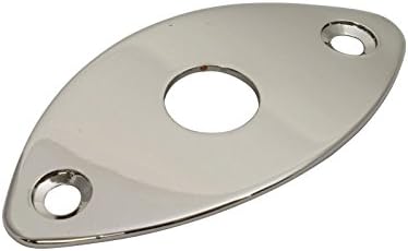 bangdan Metal Jack Plate Jackplate for guitars Curved Football shaped, nickel