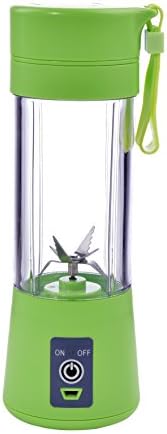 2018 [Upgraded Version] Portable Juicer Cup Personal Size Eletric Rechargeable Mixer USB Juice Blender 380ml 6 Blades in 3D for Superb mixing for Traveling Working Outdoors (green)