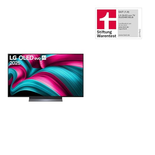LG OLED48C5ELB, 48 Zoll (121 cm), 4K OLED evo AI TV, α9 Gen8 Prozessor, webOS 25, 120Hz (VRR bis zu 144Hz), Modelljahr 2025 2