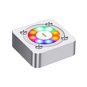 Uonlytech Bluetooth-luidspreker licht kleurrijke draadloze telefoon mini size luidspreker (zilver)