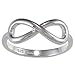 Sterling Silver Infinity Figure 8 Ring. Available in sizes 4 - 4.5 - 5 - 5.5 - 6 - 6.5 - 7 - 7.5 - 8 - 8.5 - 9 - 9.5 - 10