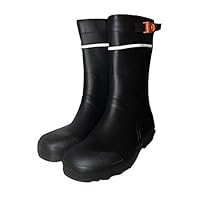 FWG Rain Boot for Fishing Waterproof Footwear for Men Women Slip-Resistant Hunting Boot(Black,10)