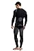 ALPINE PRO Men's Compression Shirt,Cool Dry Thermal Long Sleeve Seamless Baselayer, Black, M-L